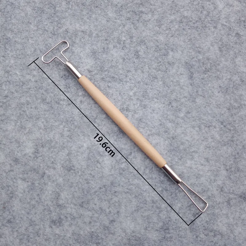 Description Picture 6 of item4Pcs/set Wood Handle Wax Pottery Clay Sculpture Carving Tool DIY Craft Set Wood Knife Double End Art Craft Clay Sculpting Tools