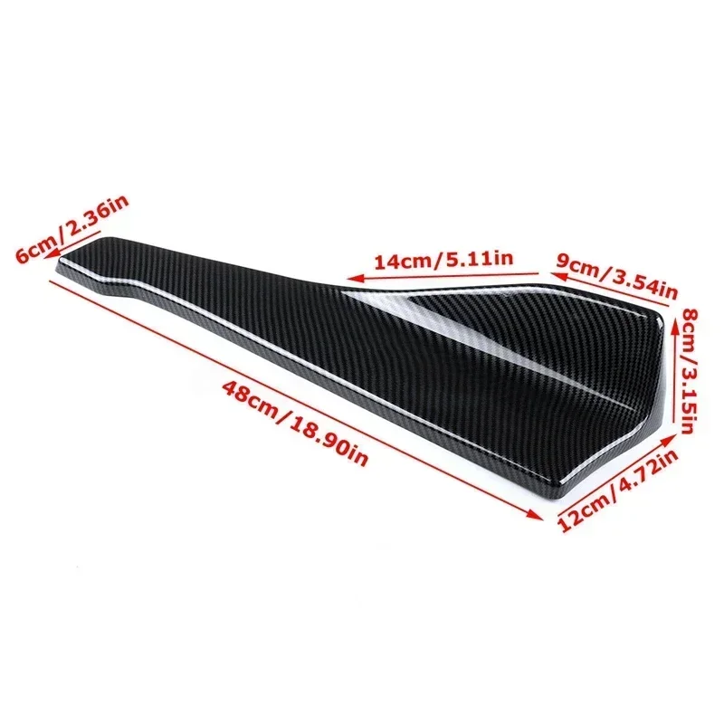 48cm Universal For 2014- BMW F32 F33 F36 4 Series Rear Bumper Splitter Apron Spoiler Side Skirt Extension Car Accessories