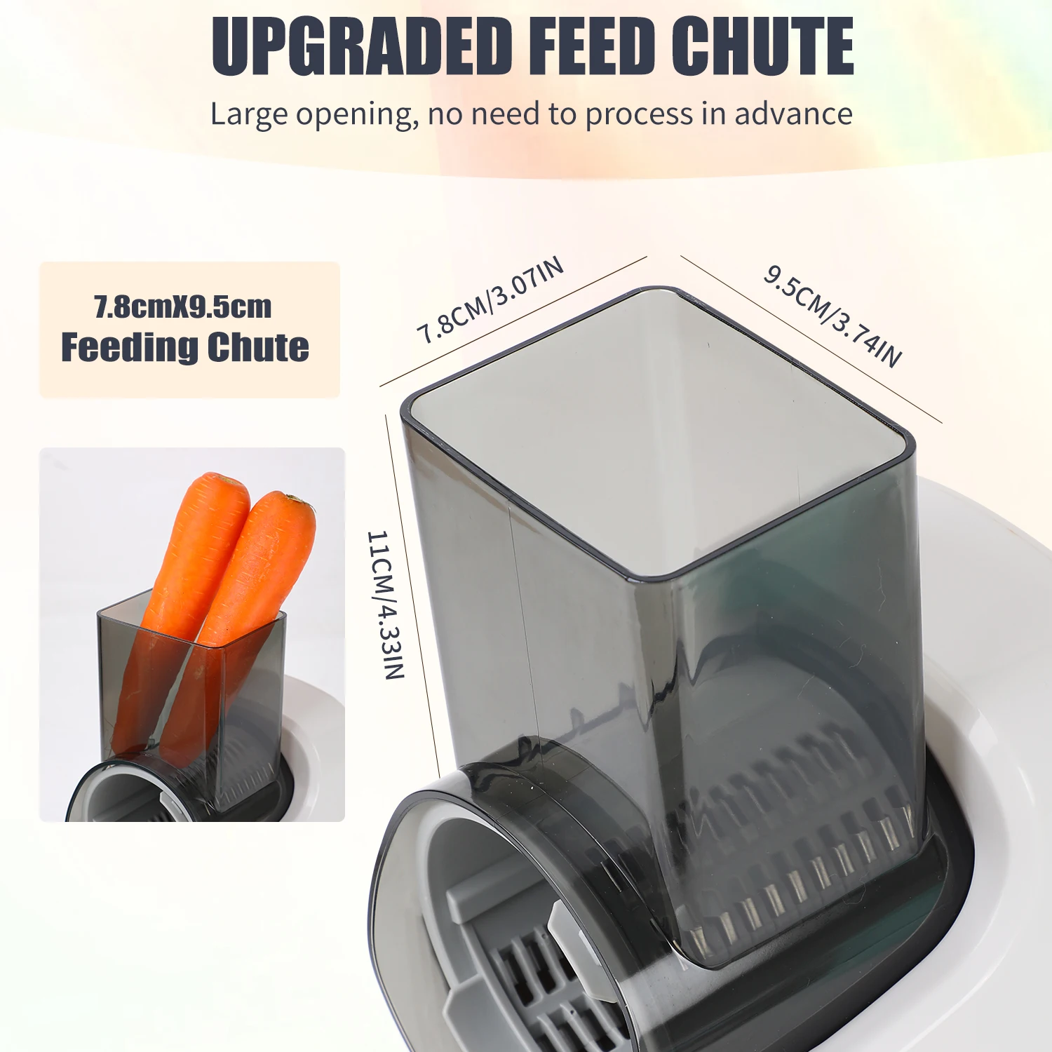 Electric Cheese Grater, Electric Slicer Shredder, Electric Vegetable Slicer Salad Maker, Fruit Cutter, Food Processor Spiralizer 5