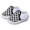 Classic Baby Boys Girls Plaid Canvas Shoes Non Slip Soft Bottom Board Shoes Lightweight Comfortable Outdoor Toddler Shoes 2
