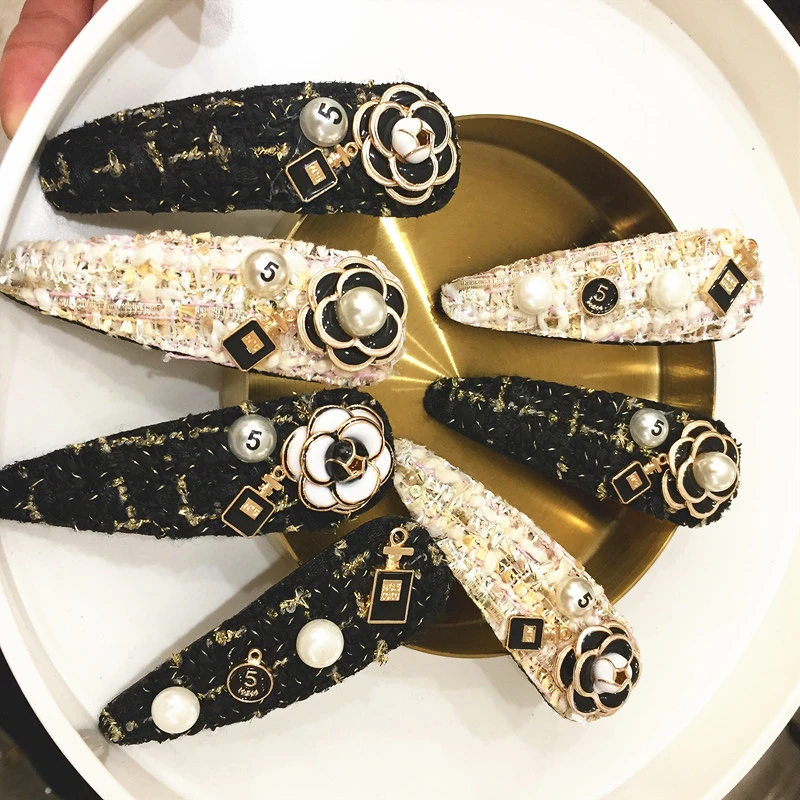 No5CamelliaFlowerBackofHeadBrokenHairClipWoolBBpin