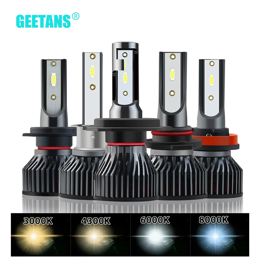 

H7 Led Headlight H1 H4 Bulbs High Low Beam Hb3 Hb4 Lamps 4300K 6000K 8000K 3000K CSP 10000LM H8 H9 H11 9005 9006 Fog Lights CJ