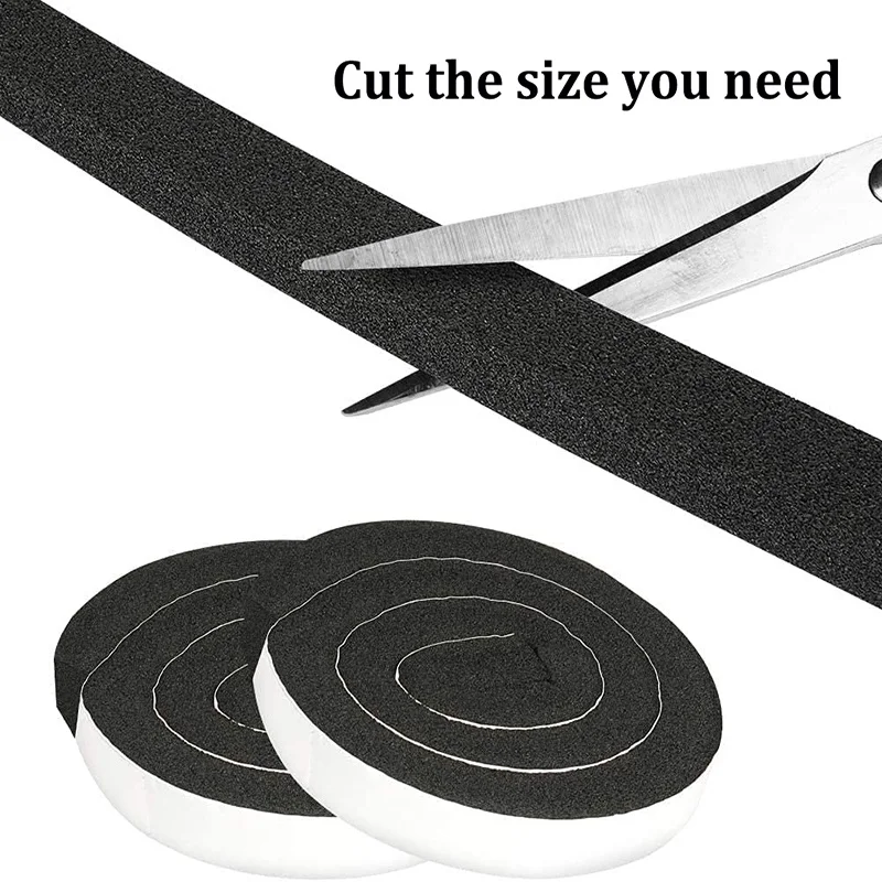Air Conditioner Insulation Foam Tape Sponge Window Sealing Strips Sound-Proof Weather Stripping Door Seal Gap Blocke door seal strip sealing strip tape window seal strip sealing tape sealing strip door weatherstripping soundproof foam 2 Roll（4M）