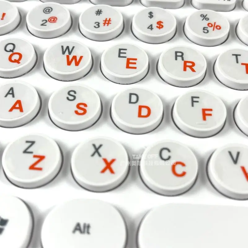 Keyboard Stickers for Notebook Computer Desktop Keyboard Cover Russia Korea Arabic Round Sticker