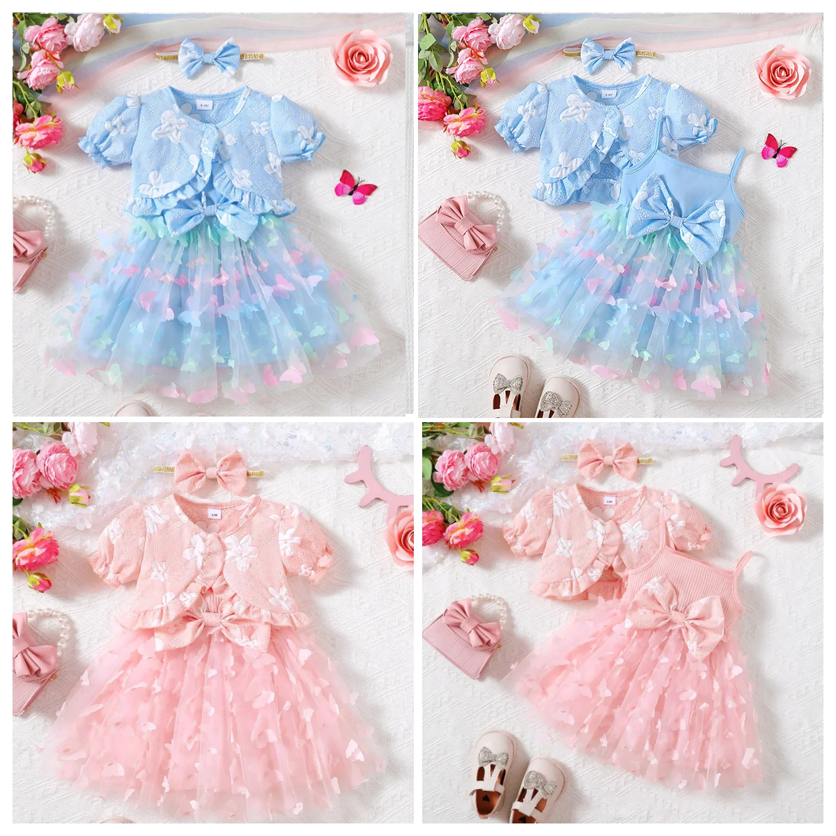 Baby Girls Butterfly Princess Dress Set 2