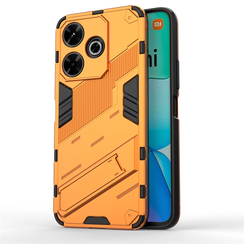Enhanced Silicone Armor Phone Case with Invisible Holder