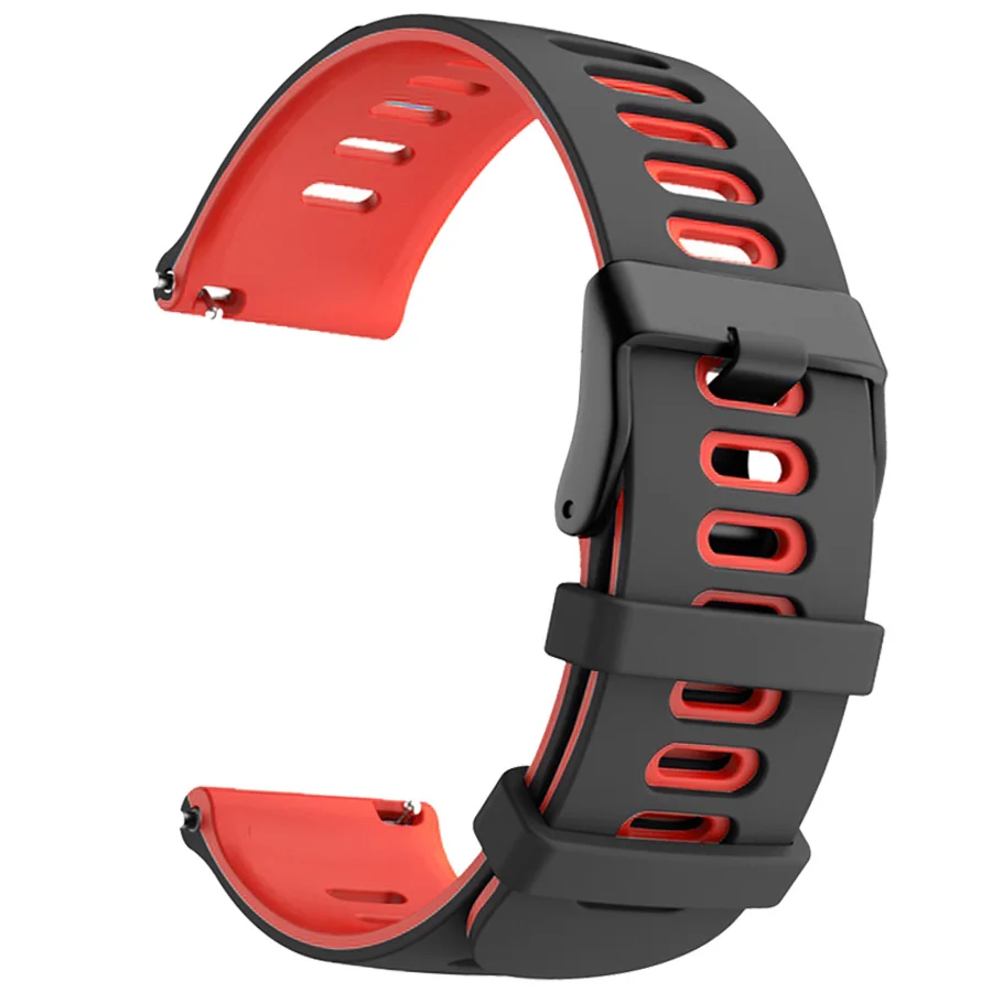 Silicone Sports Strap for Smartwatches - 20/22mm Adjustable Band in Various Colors