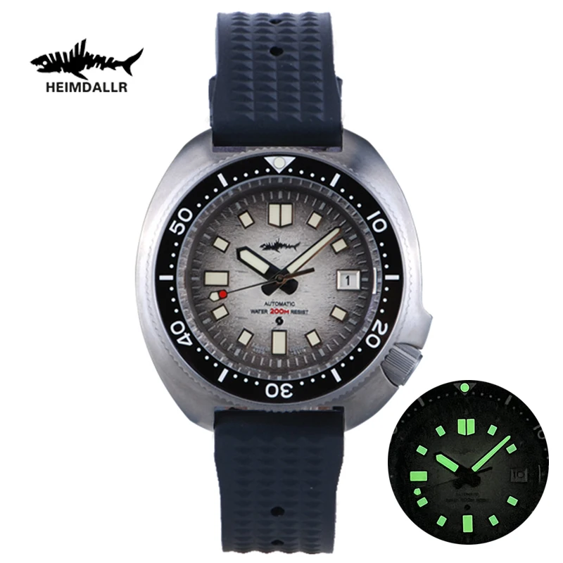 

Heimdallr Turtle Luxury Titanium Diver Mens Watch Sapphire NH35 Automatic Mechanical Wristwatches 200M Waterproof C3 Luminous