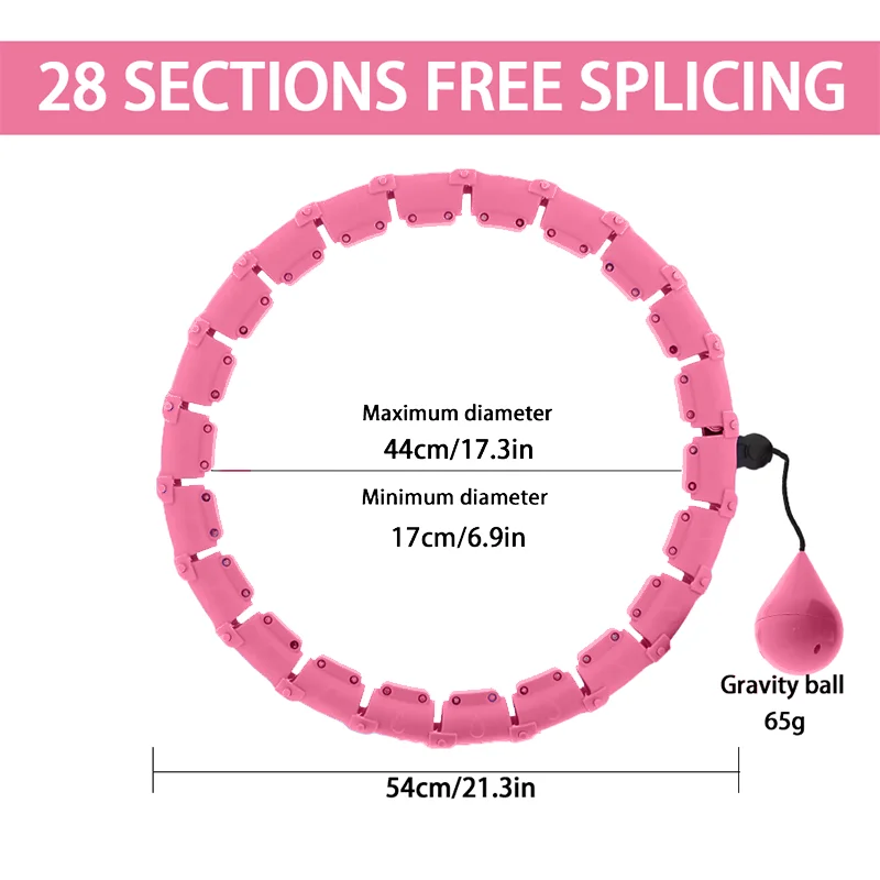 Sports Yoga Exercise Hoops Home Fitness Adjustable No Drop Waist Training Hoop Belly Trainer Abdominal Weight Loss