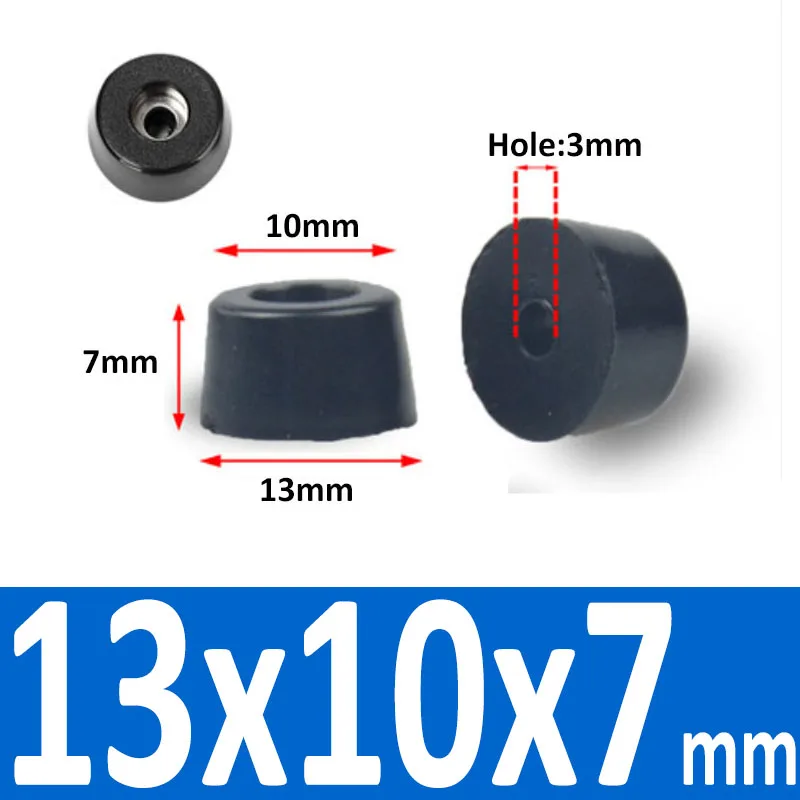 Black Synthetic Rubber Non-Slip Table Foot Pads with Gasket for Furniture and Speakers (4/8/10/20 Pcs)