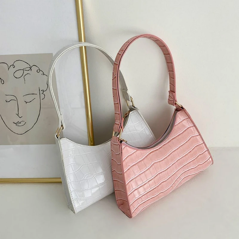 

Alligator Pattern Women Handbags Retro Casual PU Leather Tote Shoulder Bags Female Elegant Small Purses Sling Clutch Bag