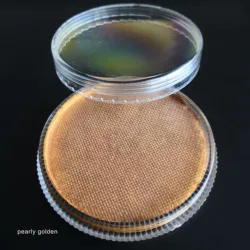 Radiant Metallic Pearly Face & Body Paint with Water - Activated Shiny Eyeliner (Pearly golden)