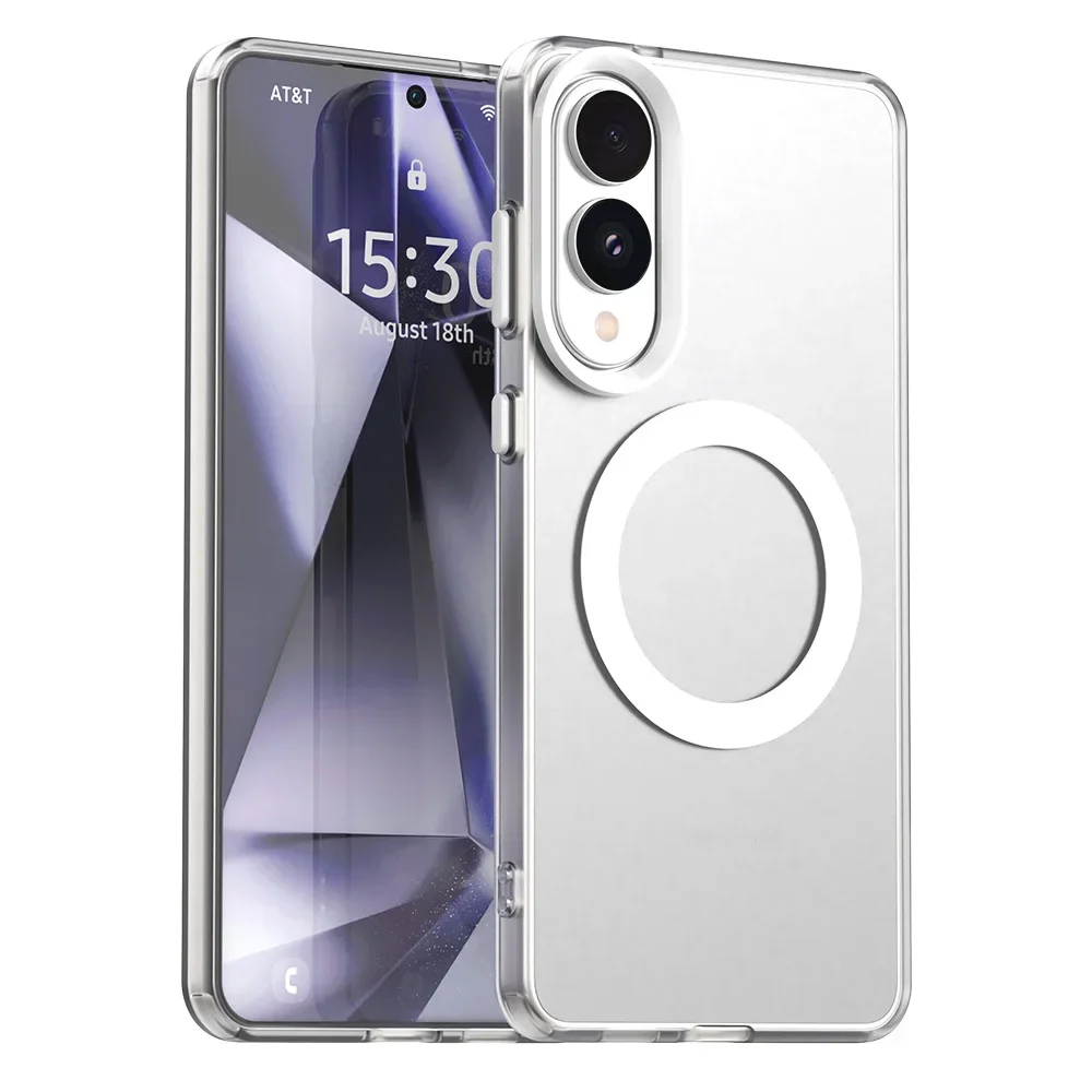 MagSafe-Compatible Clear Shockproof Phone Case with Car Magnetic Holder – Slim and Durable Design