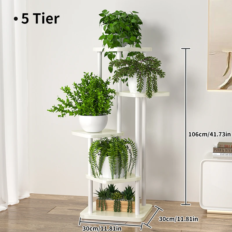 Plant Stand and Flower Stand Storage Shelf 4/5/6 Tier Flower Shelf Planter Rack Storage Organizer Display Indoor Garden Balcony 5