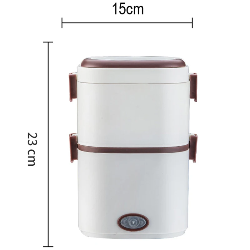Electric Rice Cooker 220V Heating Lunch Box 2 Layers Self Cooking Machine Food Steamer Food Storage Box For Home Office School 6