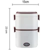 Electric Rice Cooker 220V Heating Lunch Box 2 Layers Self Cooking Machine Food Steamer Food Storage Box For Home Office School 6