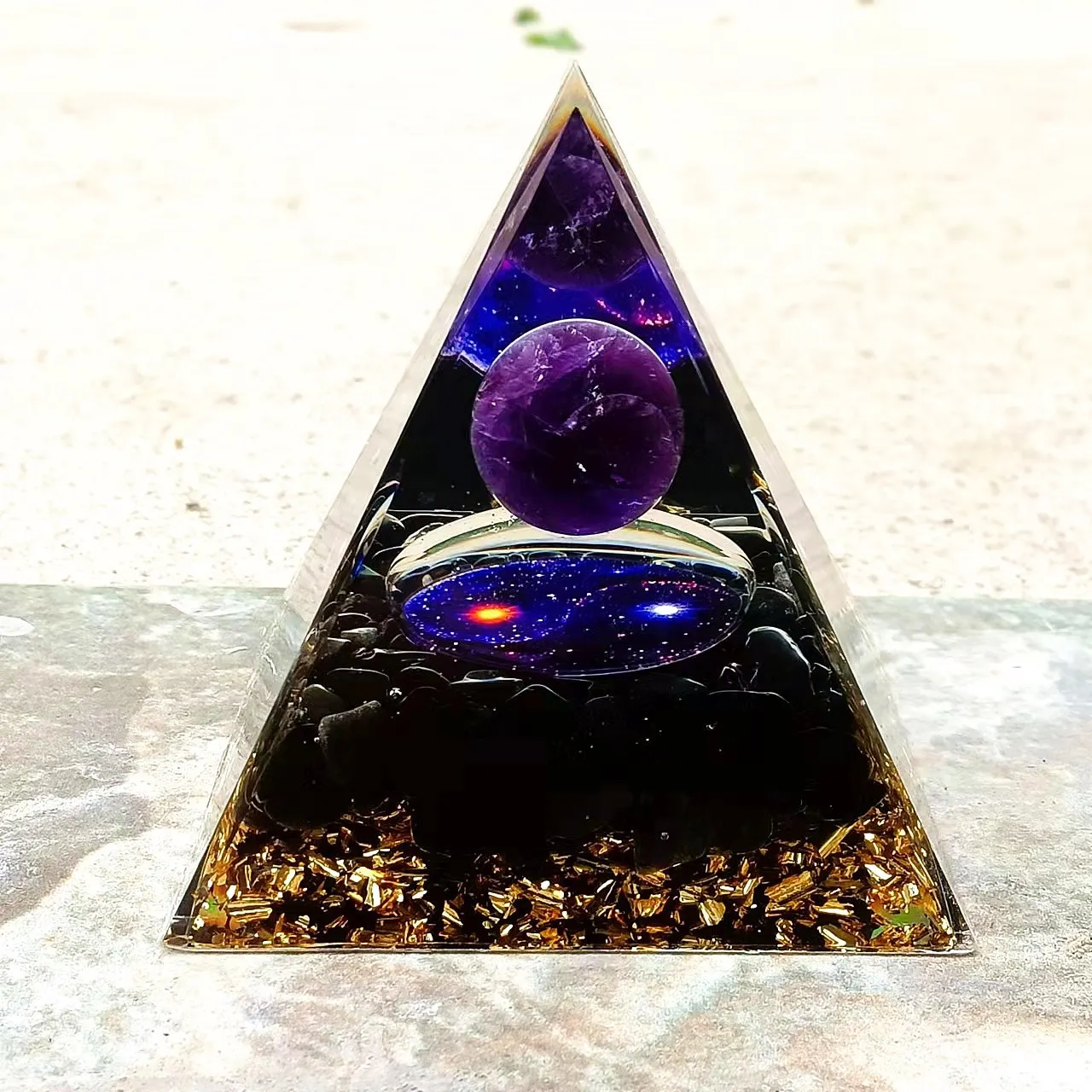 

Healing Crystals Chakra Stones Emf Protection Orgone Pyramid Reiki Energy Meditation Pyramid For Positive Energy With Quartz