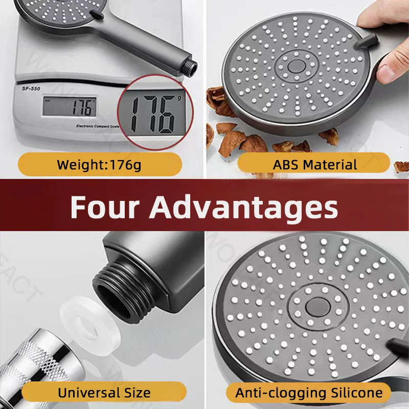 High Pressure 5 Mode Water Saving Shower Head Bathroom SPA Faucet Nozzle