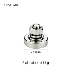 High - Strength Rare Earth Neodymium Magnet with External Thread (C25L long screw M8)