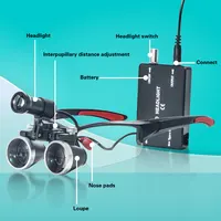 Dental Magnifier with LED Headlight Optical Dental Loupes for Dentist Binocular Magnifying Glasses with Headlamp for Surgery 2
