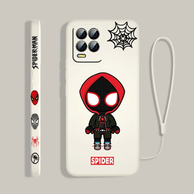 Marvel SpiderMan Art For OPPO Find X3 X2 neo Lite Relame GT Master A9 A5 A53S A72 A74 8 6 5Liquid Left Rope Phone case Fundas 6