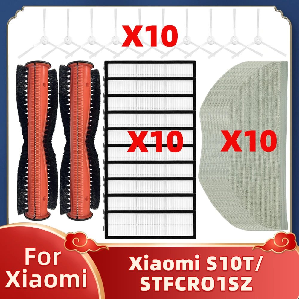 Sobresselentes do Aspirador do Robô Fit para Xiaomi S10t Stfcro1sz Escova Lateral Principal Filtro Hepa Substituição do Esfregão Peças