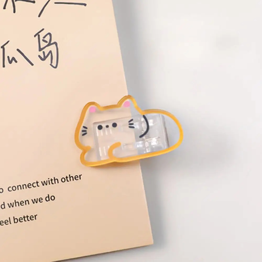 Desktop Organizer Set: Cartoon & Transparent Binder and Paper Clips with Snack Sealing Clips