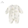 Dave Bella Baby Jumpsuit Bodysuit for Newborns Creeper 2024 Spring New Girls Boys Romper Casual Fashion Print Lovely DB1248385 2