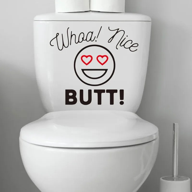 Toilet Sign Stickers Funny Bathroom Decoration Home Decor Decals Art Waterproof Creative Wall Vinyl Posters Self Adhesive Mural vinyl stickers toilet stickers toilet wall stickers toilet seat stickers