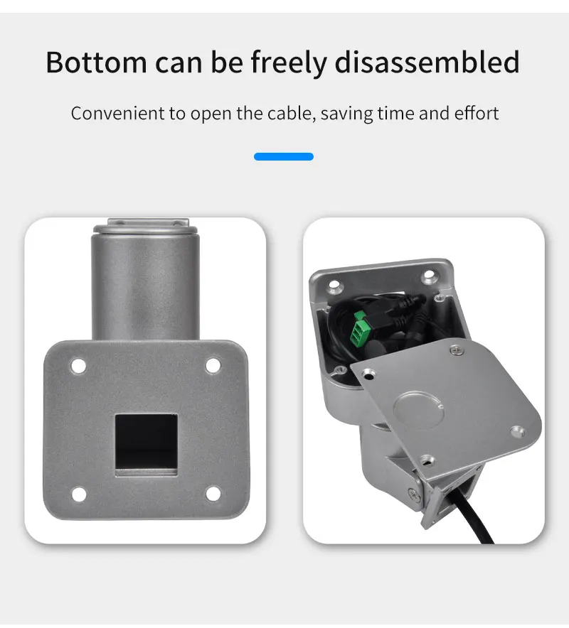 Aluminum Alloy Universal Gimbal Holder Base Wire Brackets for Face Recognition A