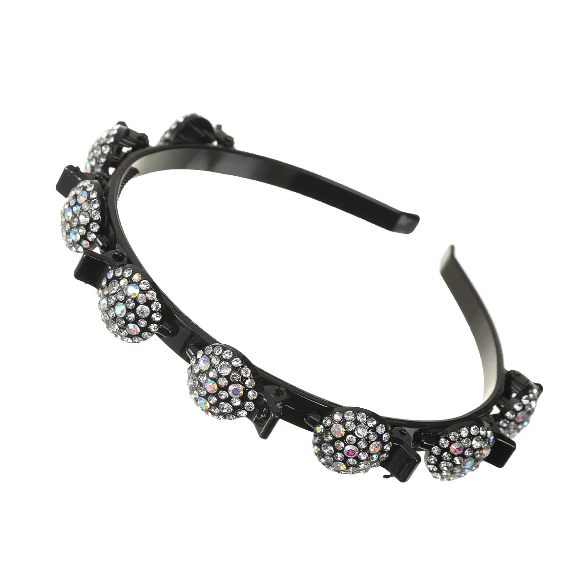 Double Layer Rhinestones Bands Clip Hairbands Fashion Plastic