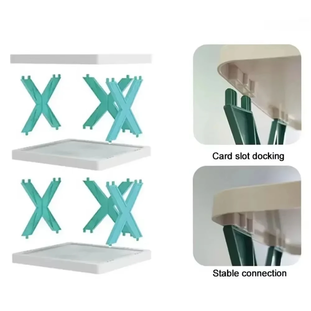 Folding Shoes Racks Multi functional Storage Household Rack Saves Family Space Detachable Multi Layer Simple Shoes Shelf Cabinet