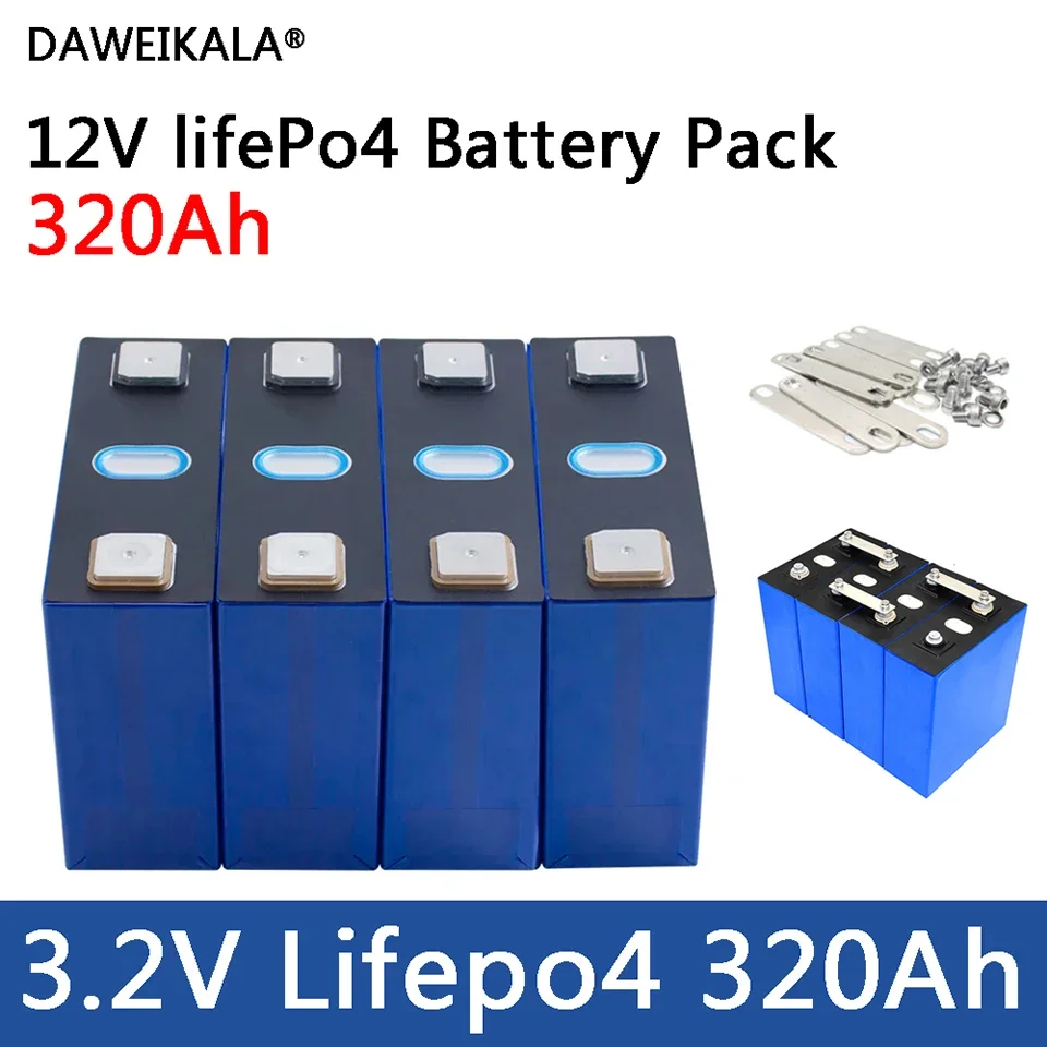 

A-grade LiFePO4 battery, 3.2V, 320Ah, 12V, 24V, 48V rechargeable lithium iron phosphate battery, used for backup power supply RV