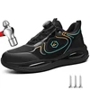 Size 47 48 Waterproof Work Safety Shoes Men Women Steel Toe Work Sneakers Rotating Button Air Cushion Protective Safety Boots