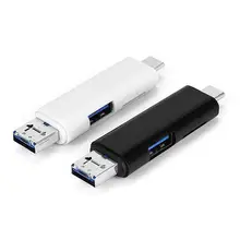 

3-in-1Interface Usb Card Reader High-speed Tf for Micro-SD Type-c Micro Card Reader Portable Data Transmission Converter Tool