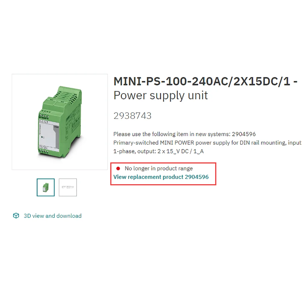 For Phoenix Power Supply QUINT4-PS/1AC/2X15DC/2/PT - Power Supply Unit 2904596 5 For Phoenix Power Supply QUINT4-PS/1AC/2X15DC/2/PT - Power Supply Unit 2904596 - Image 3