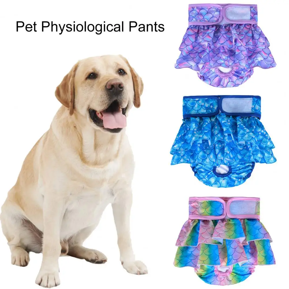Dog Diapers Female Washable Quick-Drying Breathable Super Soft Polyester Dog Sanitary Panties Reusable Dog Diaper Pet Supplies dog diapers pet diapers dog nappies