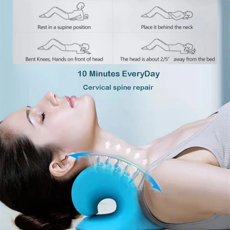 Neck Hump Corrector Neck Pain Relief Massage Pillow Correction Artifact Sleeping Special Neck Relaxer Support Traction Pillow