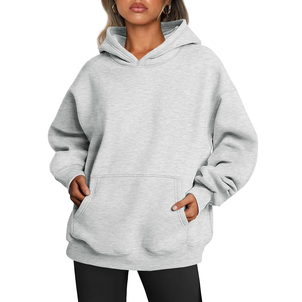 

2023 Womens Oversized Hoodies Fleece Sweatshirts Long Sleeve Sweaters Pullover Fall Clothes with Pocket