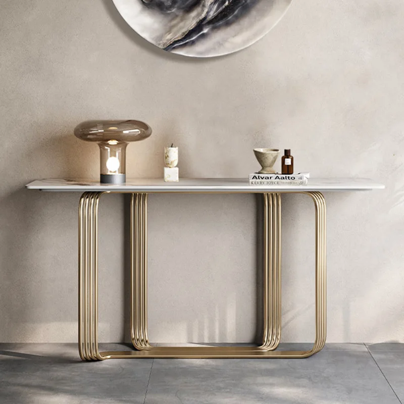 Tavoli Console Unici ed Eleganti, Minimalisti in Stile Italiano, Classici con Piano in Marmo, Mobili Console in Stile Nordico - immagine 5