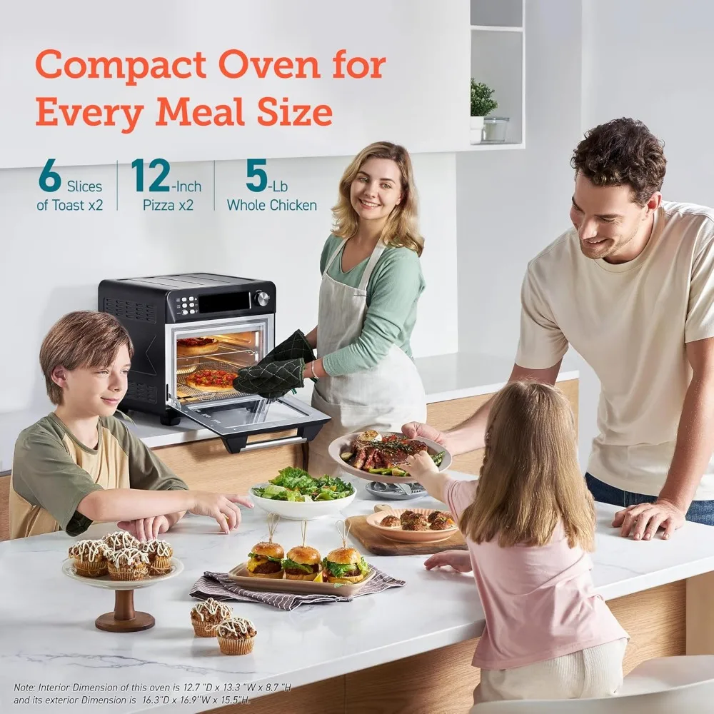 Smart 11-in-1 Air Fryer Toaster Oven Combo, Airfryer Convection Oven Countertop, Bake,Roast,Reheat, Broil, Dehydrate,94 Recipes 6