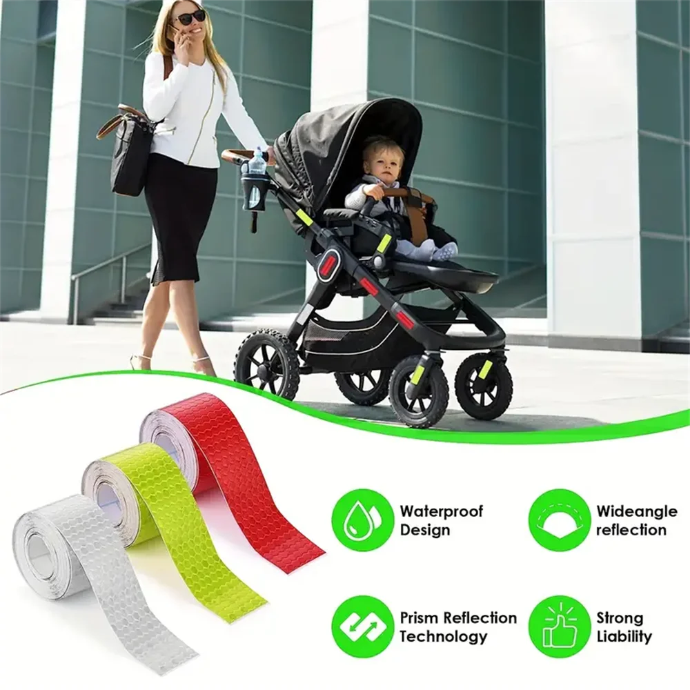 Reflective Tape Bands Reflective Warning Tape 5cm*3m Car Decoration Sticker