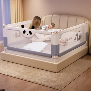 Barriera di Sicurezza Laterale per Letto Senza Foratura, Protezione Anticaduta per Bambini, Recinzione di Sicurezza per Letto Adatta a Letti Singoli, Matrimoniali, King Size e Full Size