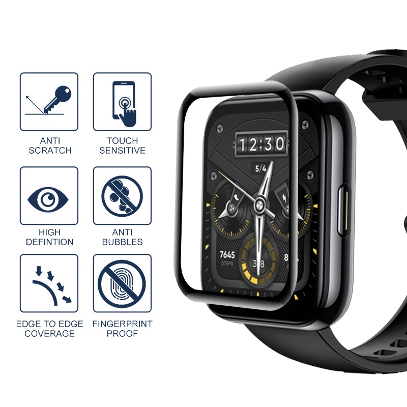 Realme Watch 3용 3D 곡선형 보호 필름 Realme Watch 2 2 Pro Smartwatch HD TPU 보호 필름용 스크린 프로텍터
