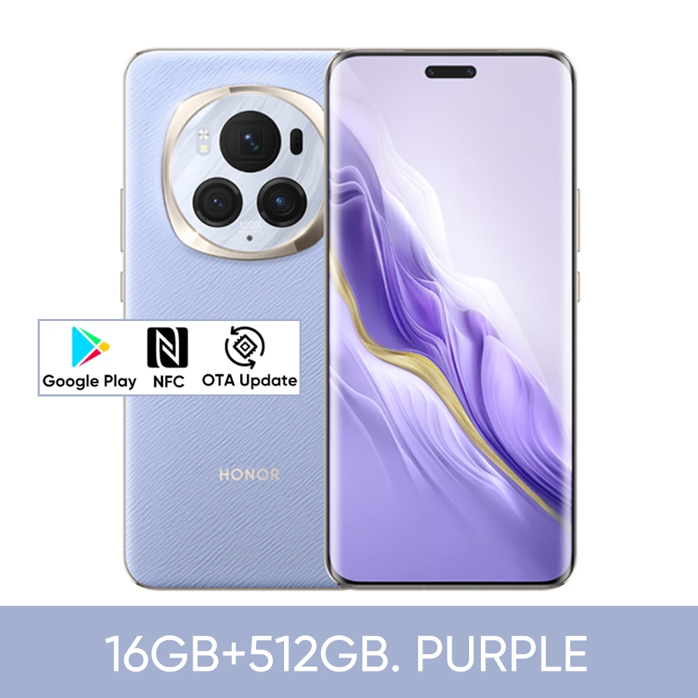 thumbnail image 1 of Teléfono inteligente HONOR Magic6 Magic 6 Pro Snapdragon 8 Gen3 Octa-Core acelerado Batería de 5600 Mah Carga rápida de 80 W Teléfono móvil Cámara 3D, 1 of 5