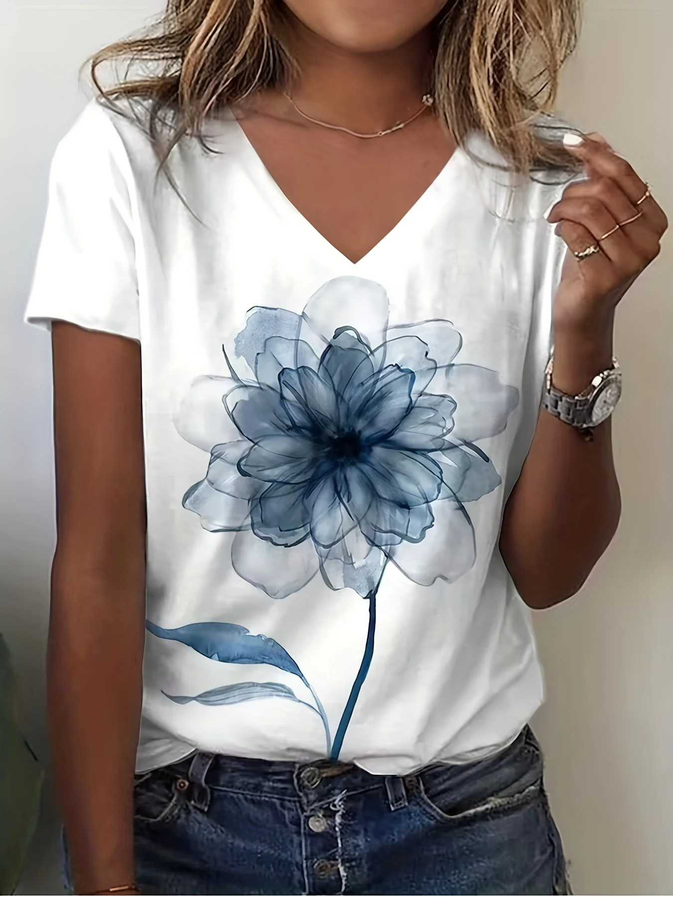 Plus Size Elegant Casual Woman T-Shirt Fashion Loose T-Shirt Woman Temperament Long sleeve T-Shirt Holiday Weekend 5