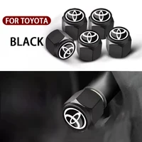 5pcs Car Tire Stem Valve Caps Dustproof Caps Cover Accessories For Toyota Hilux Aygo Yaris Ractis Corolla Camry CHR Auris Tacoma 2