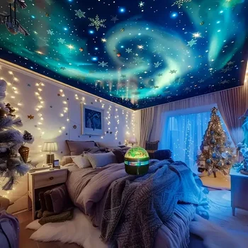 LED Galaxy Projector Light Colorful Galaxy Sky Projector Bedroom Night Light Kids Room Decoration Christmas Party Decoration 1