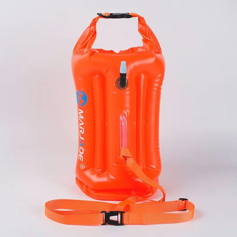 PVC 20L Tow Float Dry Bag with Adjustable Waist Belt Inflatable Waterproof Bag Swim Safety Float Boating Fishing Camping