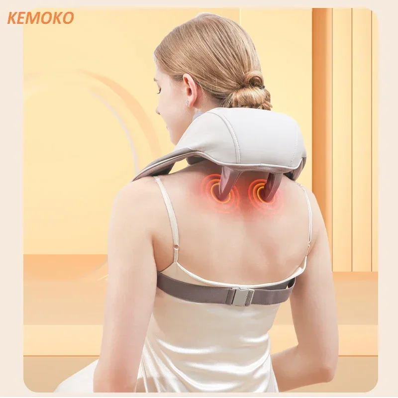 Neck & Back Massager with Heat Deep 5D Kneading Massage For Shoulder Pain  Relief